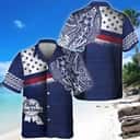 Pabst Blue Ribbon Hawaiian Shirt Polynesian Pattern Beer Lovers Gift