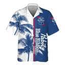 Pabst Blue Ribbon Beer Hawaiian Shirt Tropical Coconut Trees Pabst Blue Ribbon Beer Hawaiian Shirt Tropical Coconut Trees