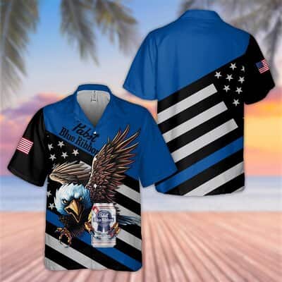 Pabst Blue Ribbon Hawaiian Shirt Eagle Independence Day 4th Of July