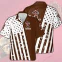 Captain Morgan Hawaiian Shirt Brown Star And Lines Gift For Beach Trip Captain Morgan Hawaiian Shirt Brown Star And Lines Gift For Beach Trip