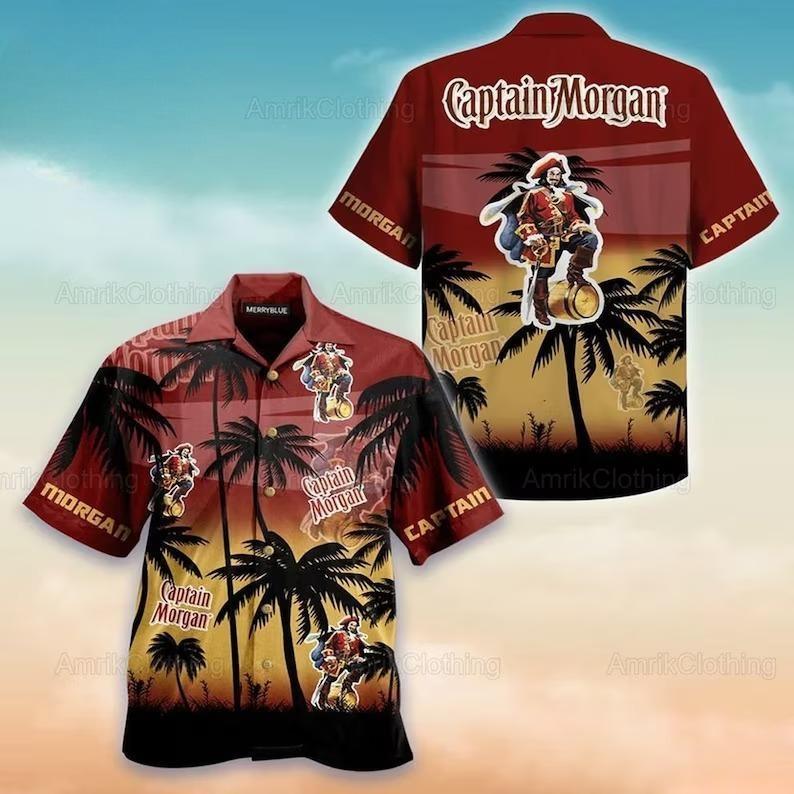 Vintage Captain Morgan Hawaiian Shirt Rum Gift For Him Vintage Captain Morgan Hawaiian Shirt Rum Gift For Him