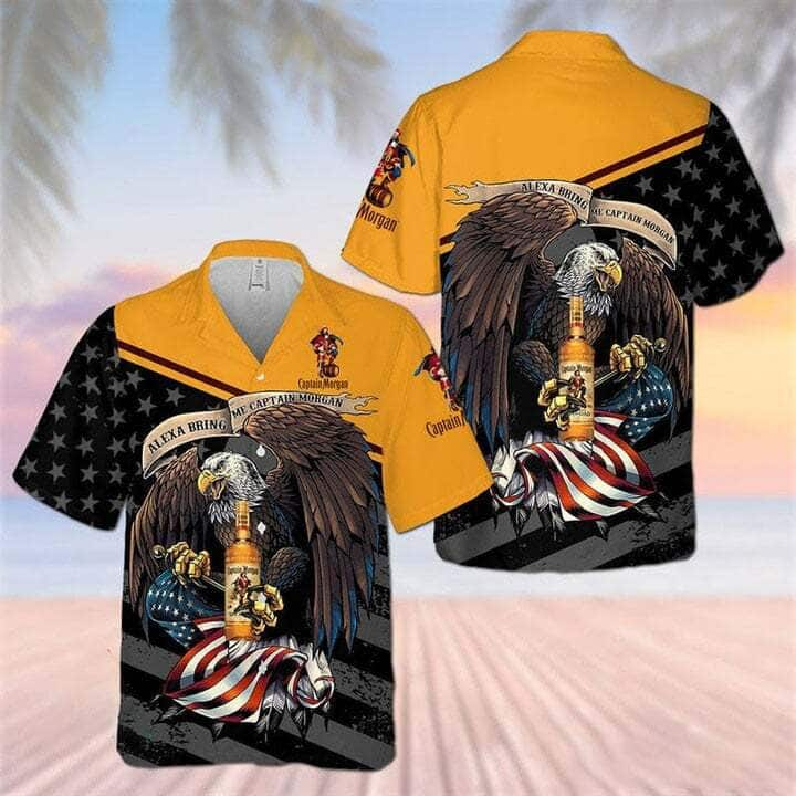 Alexa Bring Me Captain Morgan Hawaiian Shirt Independence Day 4th Of July