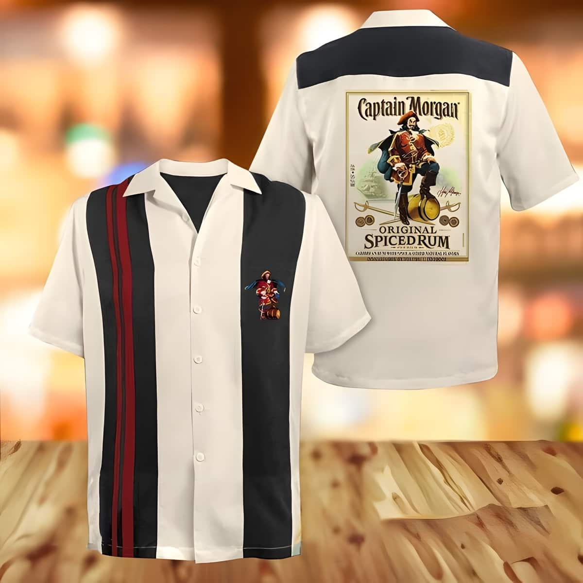 Beige Captain Morgan Hawaiian Shirt Beach Gift For Dad