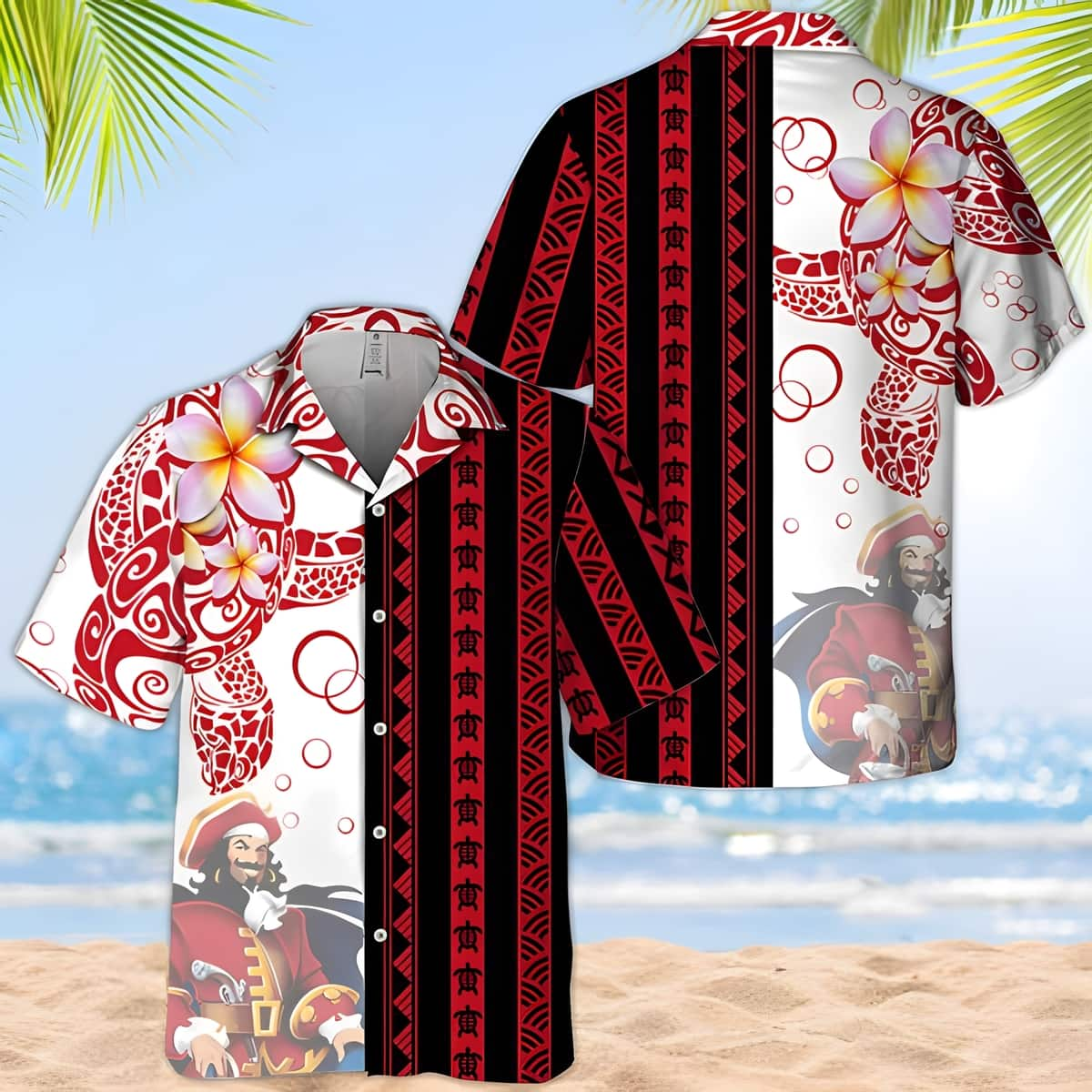 Captain Morgan Hawaiian Shirt Polynesian Blend Ocean Turtle Best Beach Gift