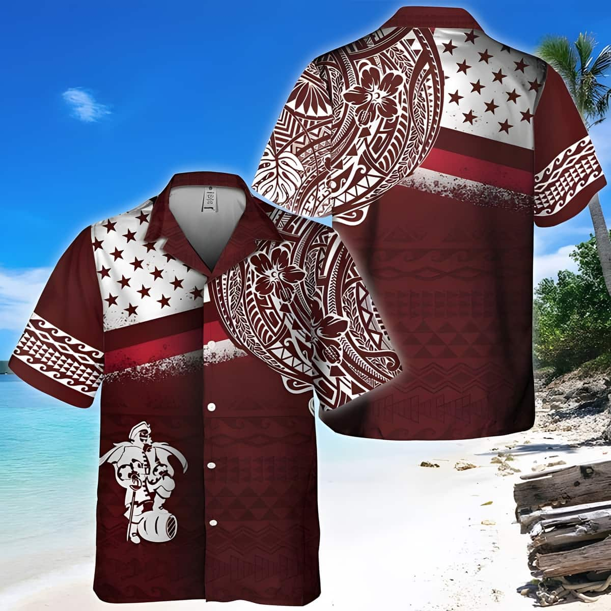 Captain Morgan Hawaiian Shirt Polynesian Pattern Gift For Rum Lovers