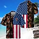 Captain Morgan Hawaiian Shirt US Flag Tropical Flowers All Over Print Captain Morgan Hawaiian Shirt US Flag Tropical Flowers All Over Print