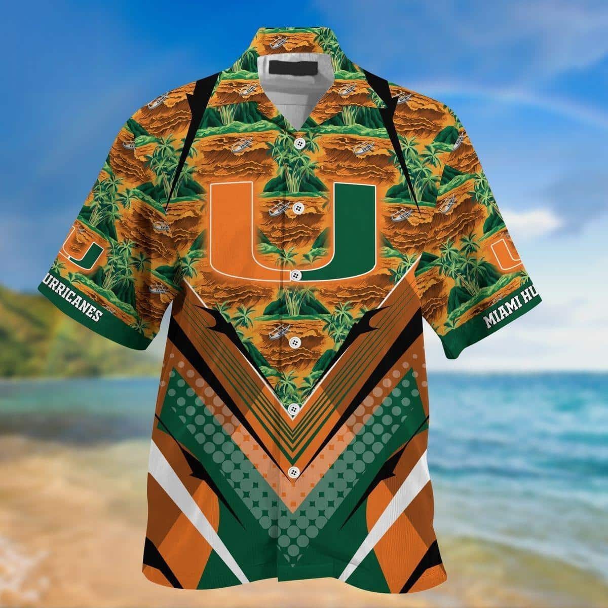 Miami Hurricanes Hawaiian Shirt Football Gift For Beach Lovers Miami Hurricanes Hawaiian Shirt Football Gift For Beach Lovers