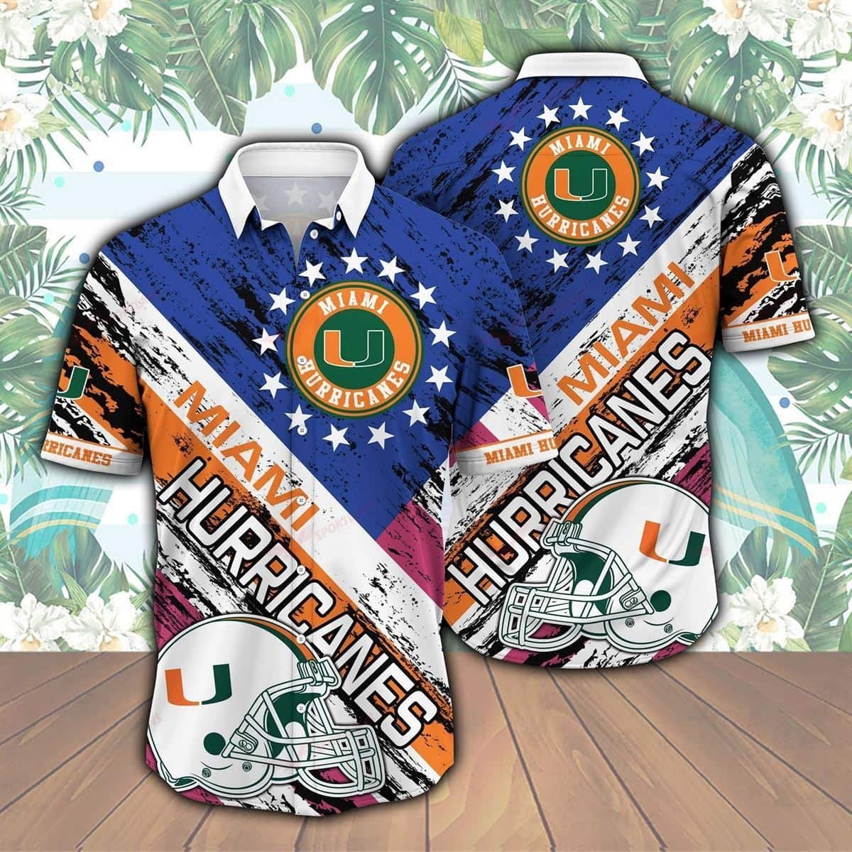 Miami Hurricanes Hawaiian Shirt Football Gift For Boyfriend