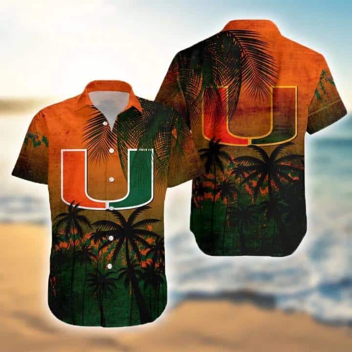 NCAA Miami Hurricanes Hawaiian Shirt Vintage Gift For Beach Lovers NCAA Miami Hurricanes Hawaiian Shirt Vintage Gift For Beach Lovers