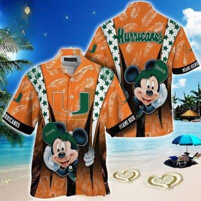 NCAA Miami Hurricanes Hawaiian Shirt Mickey Mouse Disney Summer Gift NCAA Miami Hurricanes Hawaiian Shirt Mickey Mouse Disney Summer Gift