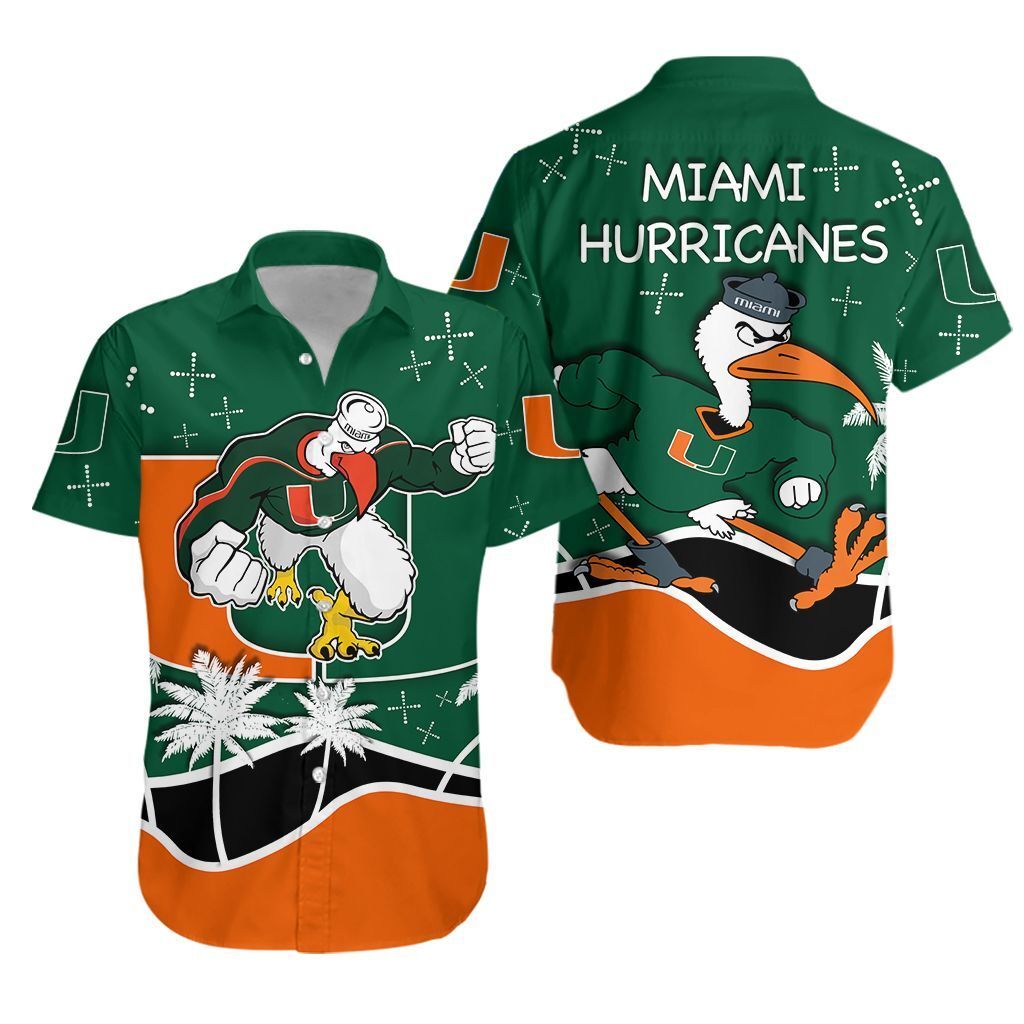 Miami Hurricanes Hawaiian Shirt Beach Gift For Friend Miami Hurricanes Hawaiian Shirt Beach Gift For Friend