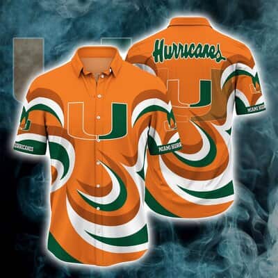 NCAA Miami Hurricanes Hawaiian Shirt Gift For Football Coach NCAA Miami Hurricanes Hawaiian Shirt Gift For Football Coach