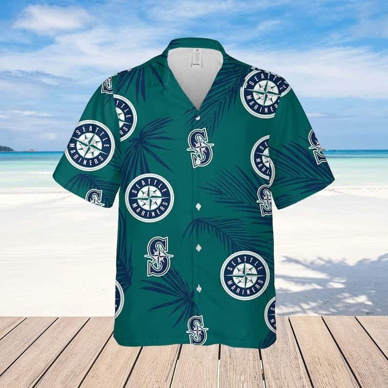 Seattle Mariners Hawaiian Shirt Palm Leaves Pattern Beach Lovers Gift Seattle Mariners Hawaiian Shirt Palm Leaves Pattern Beach Lovers Gift