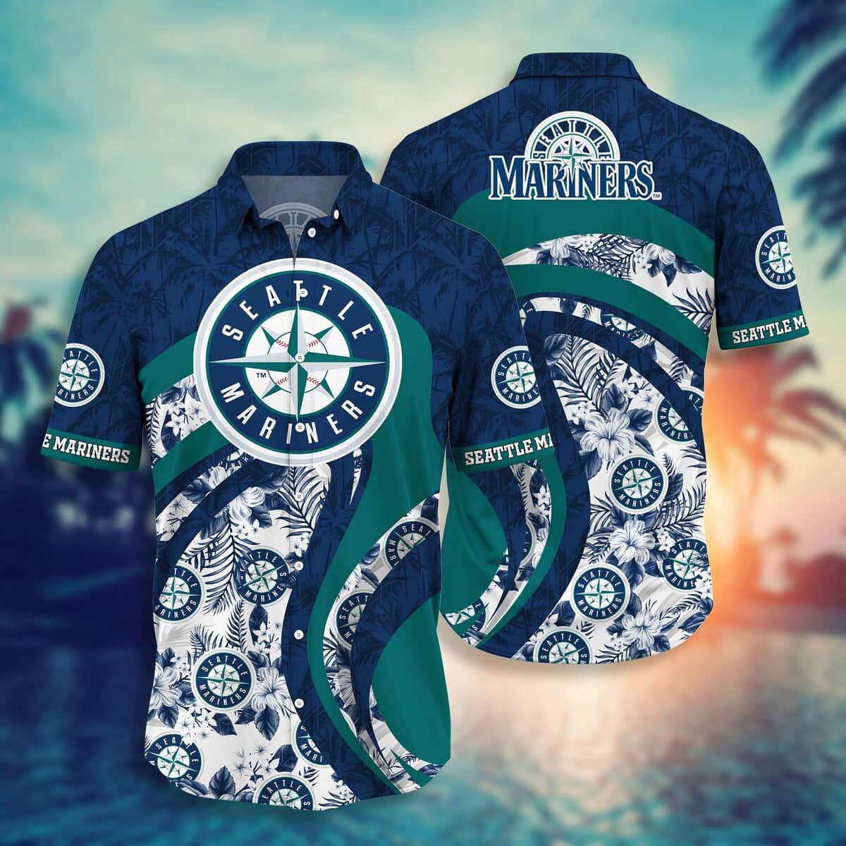 MLB Seattle Mariners Hawaiian Shirt Tropical Pattern Beach Gift For Friend MLB Seattle Mariners Hawaiian Shirt Tropical Pattern Beach Gift For Friend