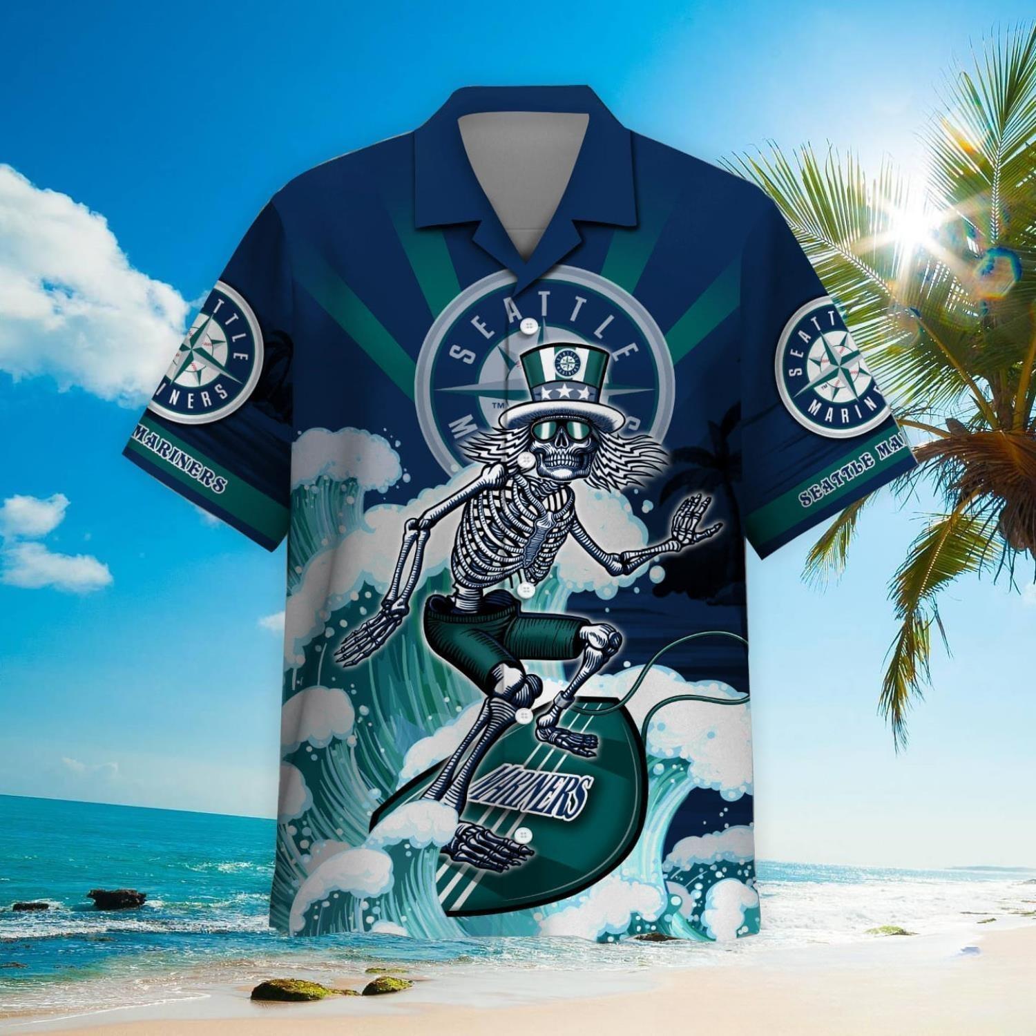 MLB Seattle Mariners Hawaiian Shirt Grateful Dead Gift For Baseball Fans MLB Seattle Mariners Hawaiian Shirt Grateful Dead Gift For Baseball Fans