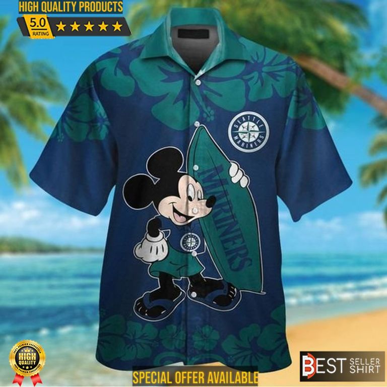 Mickey Mouse Disney Seattle Mariners Hawaiian Shirt Mickey Mouse Disney Seattle Mariners Hawaiian Shirt