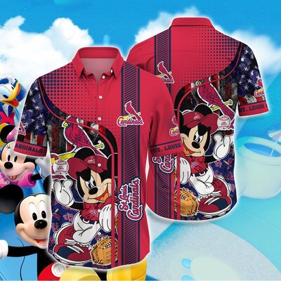 Disney Mickey Mouse St. Louis Cardinals Hawaiian Shirt Gift For Beach Vacation Disney Mickey Mouse St. Louis Cardinals Hawaiian Shirt Gift For Beach Vacation