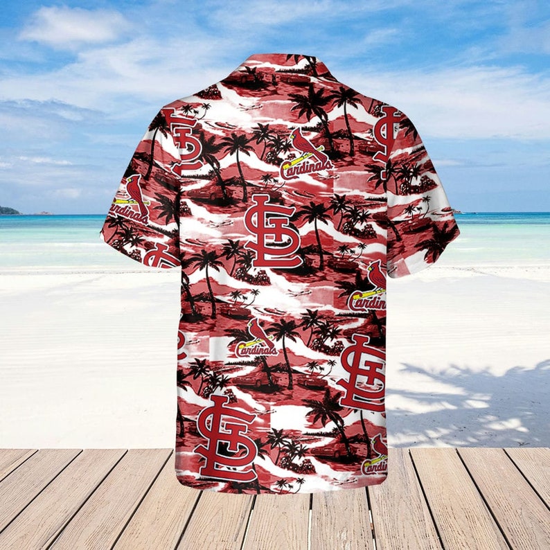 St. Louis Cardinals Hawaiian Shirt Sea Island Pattern Gift For Beach Vacation St. Louis Cardinals Hawaiian Shirt Sea Island Pattern Gift For Beach Vacation