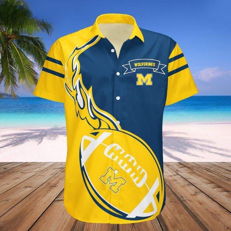 NCAA Michigan Wolverines Hawaiian Shirt Michigan Gift For Sport Fans NCAA Michigan Wolverines Hawaiian Shirt Michigan Gift For Sport Fans
