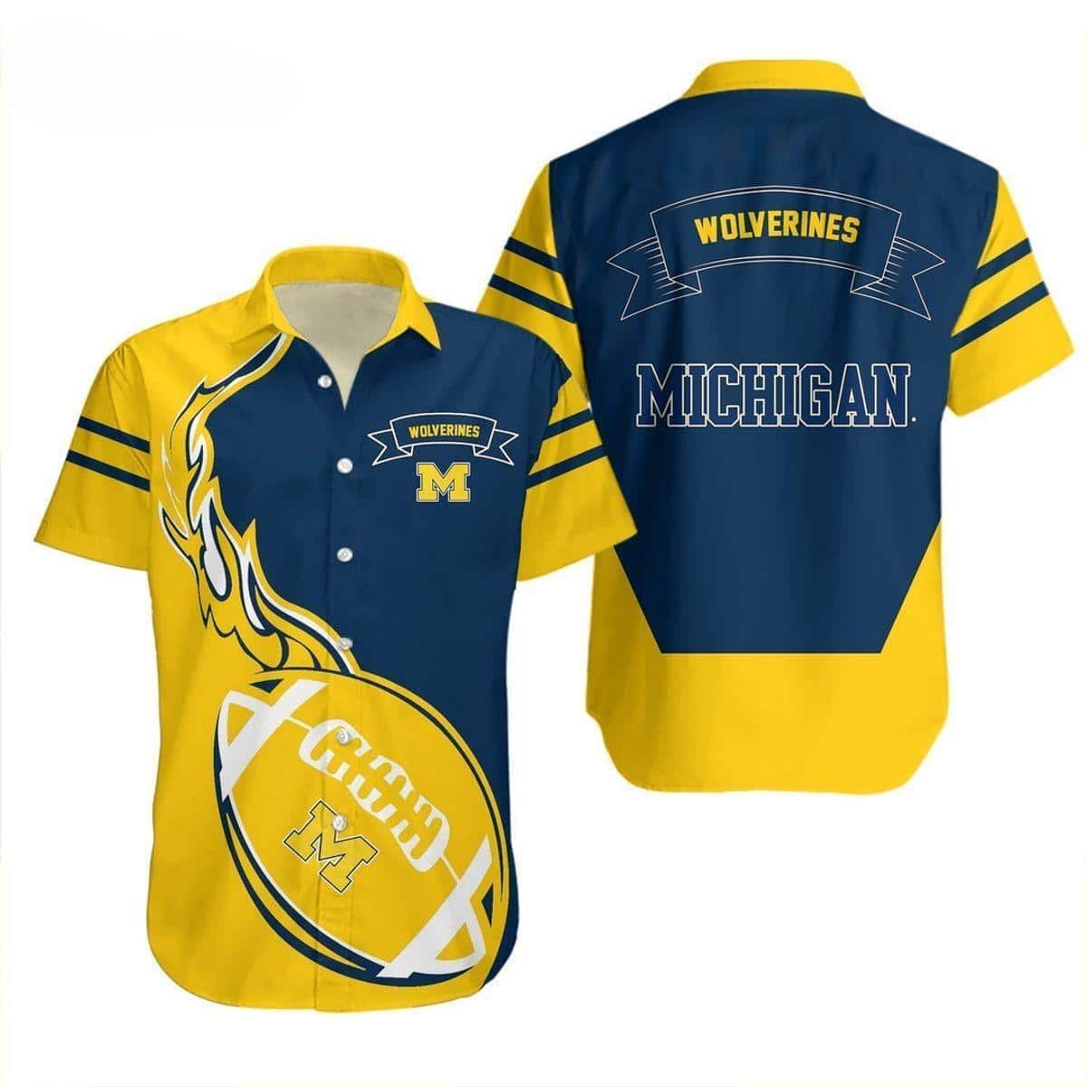 NCAA Michigan Wolverines Hawaiian Shirt Michigan Gift For Sport Fans NCAA Michigan Wolverines Hawaiian Shirt Michigan Gift For Sport Fans