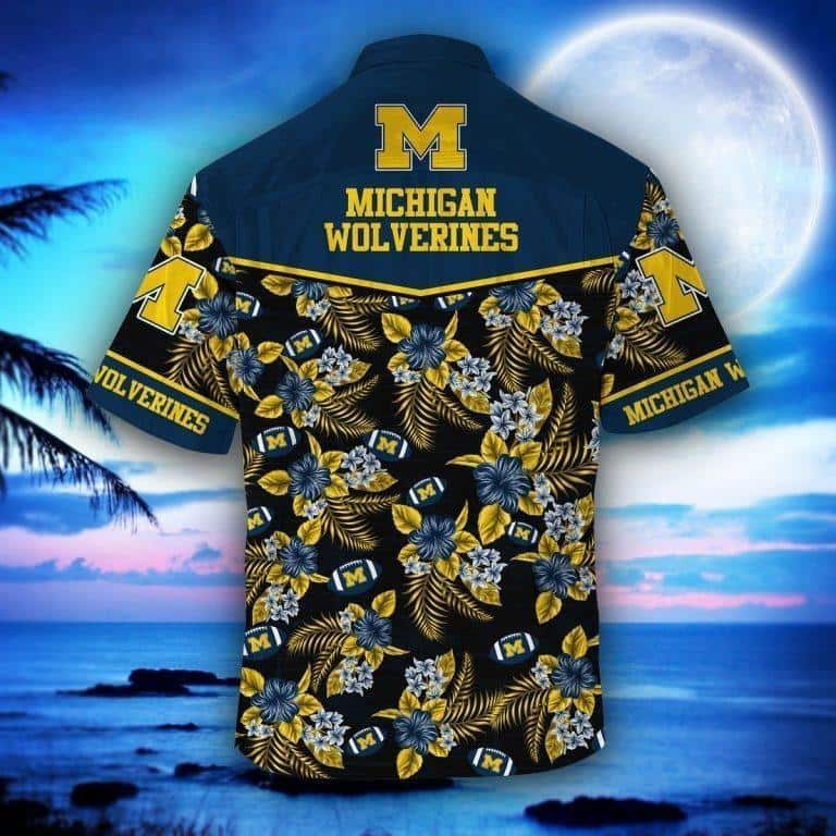 Michigan Wolverines Hawaiian Shirt Gift For College Football Fans Michigan Wolverines Hawaiian Shirt Gift For College Football Fans