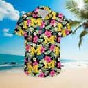 Michigan Wolverines Hawaiian Shirt Hibiscus Pattern Beach Vacation Gift