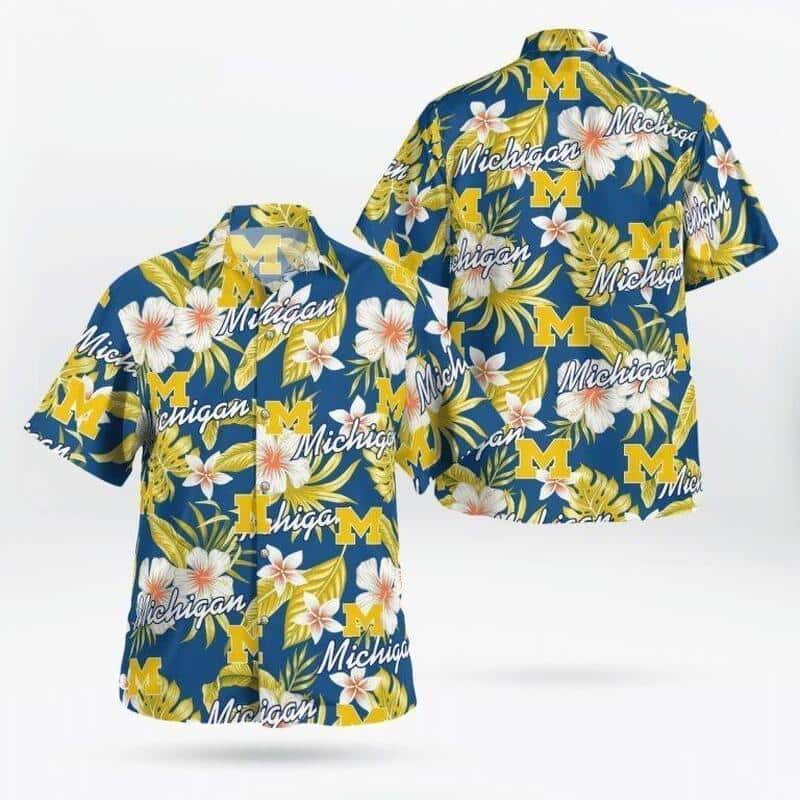 Michigan Wolverines Hawaiian Shirt Birthday Gift For Beach Lovers Michigan Wolverines Hawaiian Shirt Birthday Gift For Beach Lovers