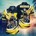 NCAA Michigan Wolverines Hawaiian Shirt Freddy Krueger Jason Voorhees Chucky
