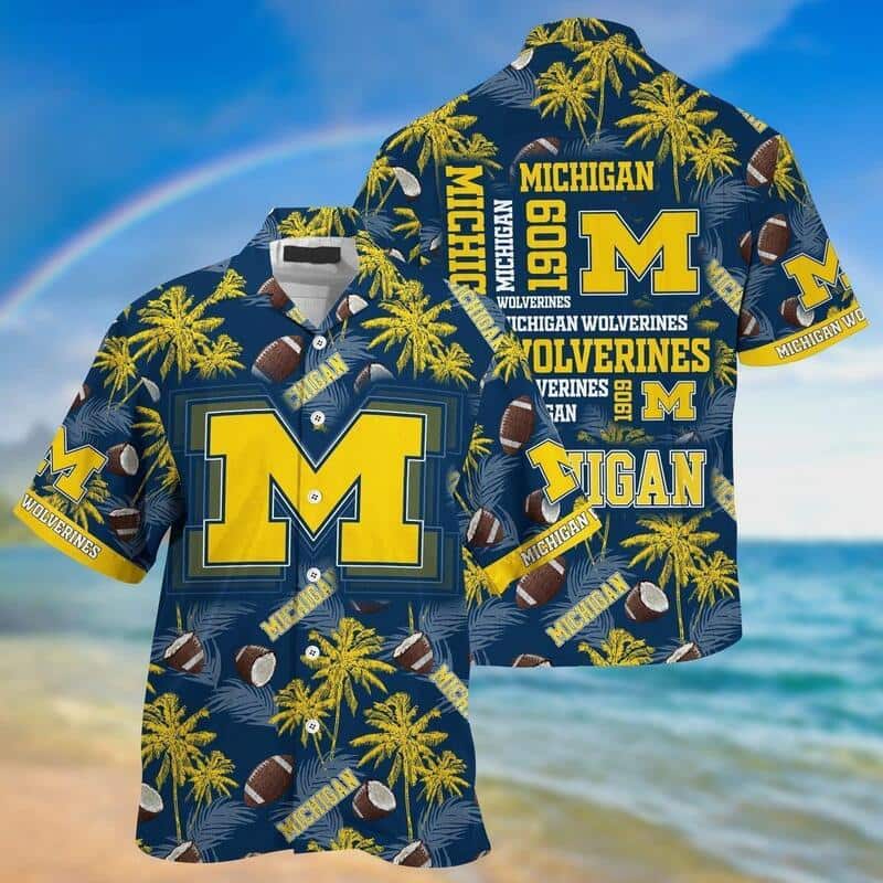 Michigan Wolverines Hawaiian Shirt Gift For Beach Vacation Michigan Wolverines Hawaiian Shirt Gift For Beach Vacation