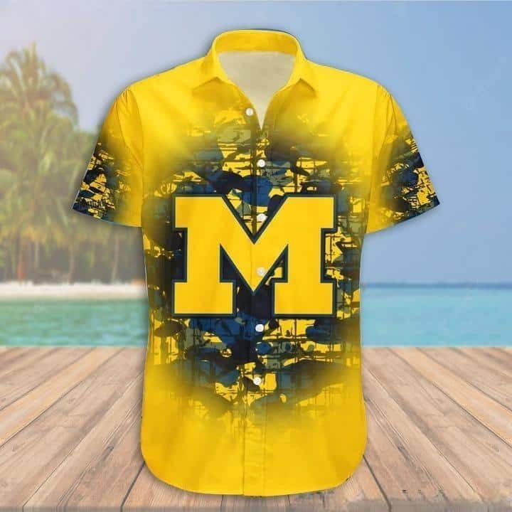 Michigan Wolverines Hawaiian Shirt Sport Gift For Beach Lovers