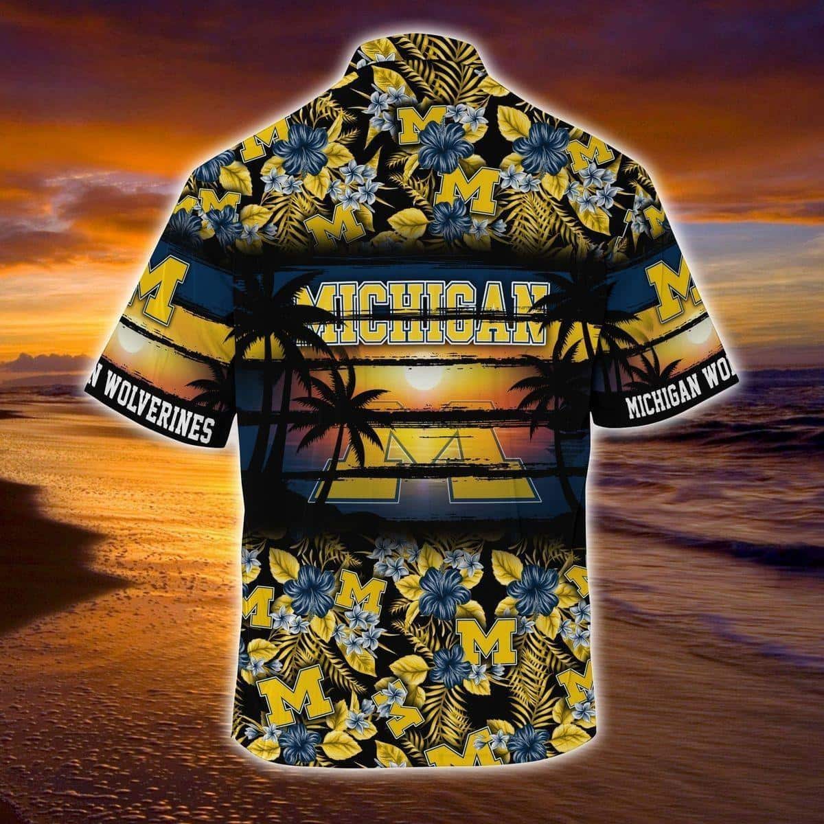Michigan Wolverines Hawaiian Shirt Came All Day Flora Pattern Beach Gift Michigan Wolverines Hawaiian Shirt Came All Day Flora Pattern Beach Gift