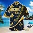 Michigan Wolverines Hawaiian Shirt Tropical Flower Pattern Summer Beach Gift Michigan Wolverines Hawaiian Shirt Tropical Flower Pattern Summer Beach Gift