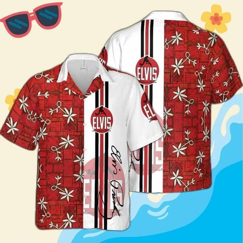 Signature The King Of Rock And Roll Elvis Presley Hawaiian Shirt