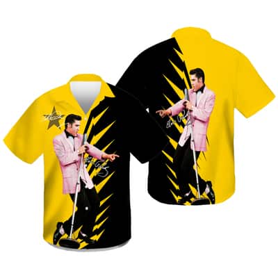 The King Of Rock And Roll Elvis Presley Hawaiian Shirt Beach Gift For Music Lovers The King Of Rock And Roll Elvis Presley Hawaiian Shirt Beach Gift For Music Lovers