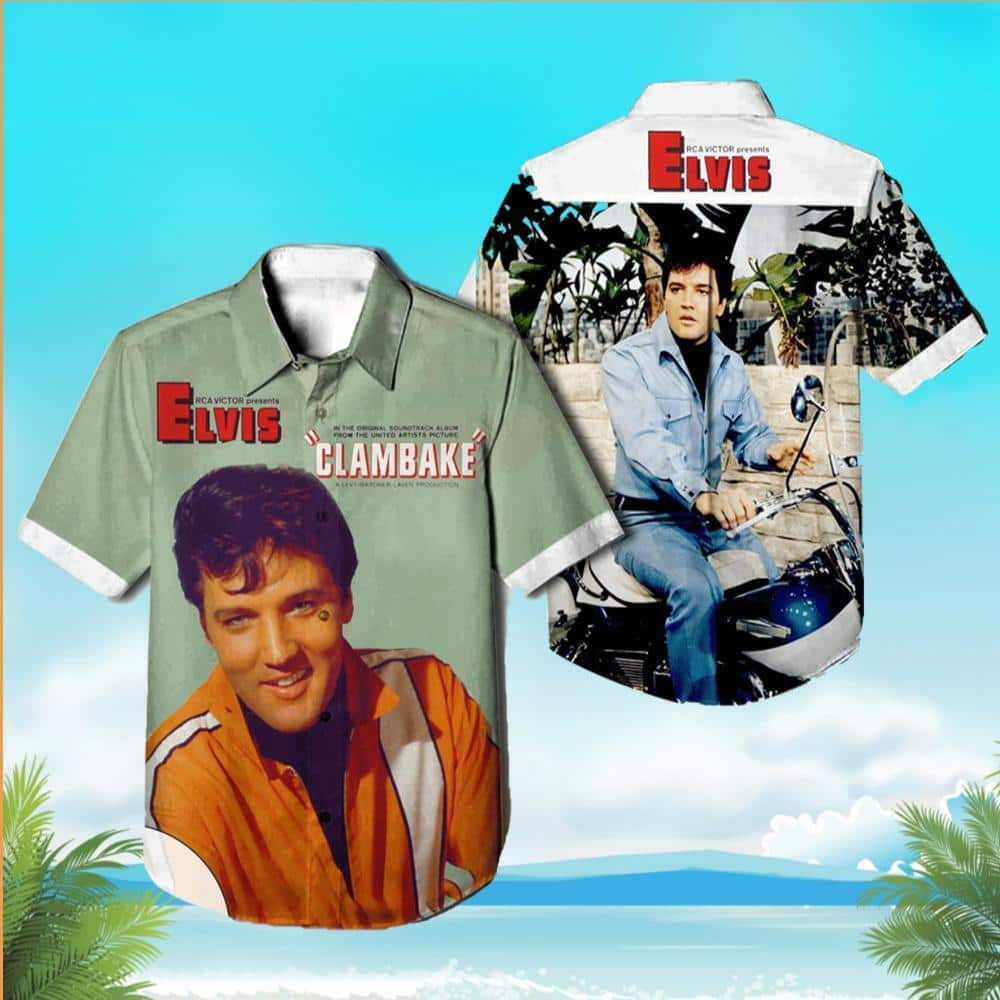 Elvis Presley Hawaiian Shirt Clambake Album Cover