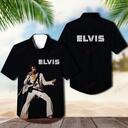 Black Aloha Elvis Presley Hawaiian Shirt Gift For Rock And Roll Lovers