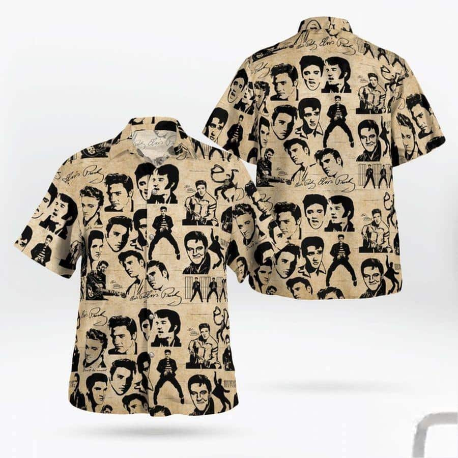 Vintage Elvis Presley Hawaiian Shirt Gift For Rock And Roll Lovers