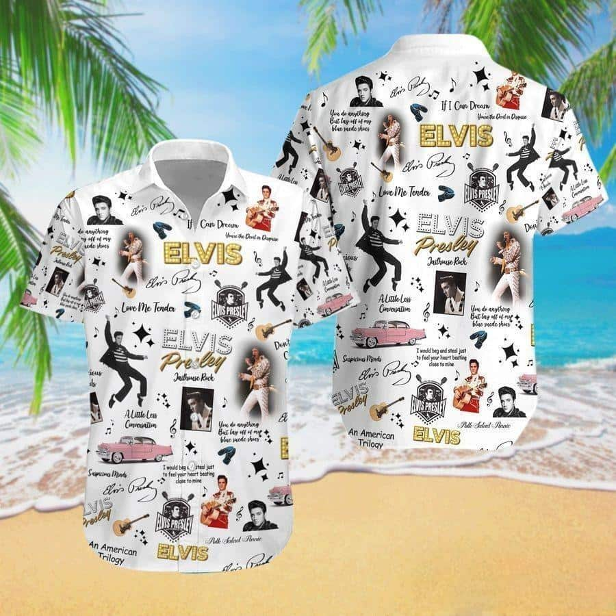 The King Elvis Presley Hawaiian Shirt Gift For Music Fans