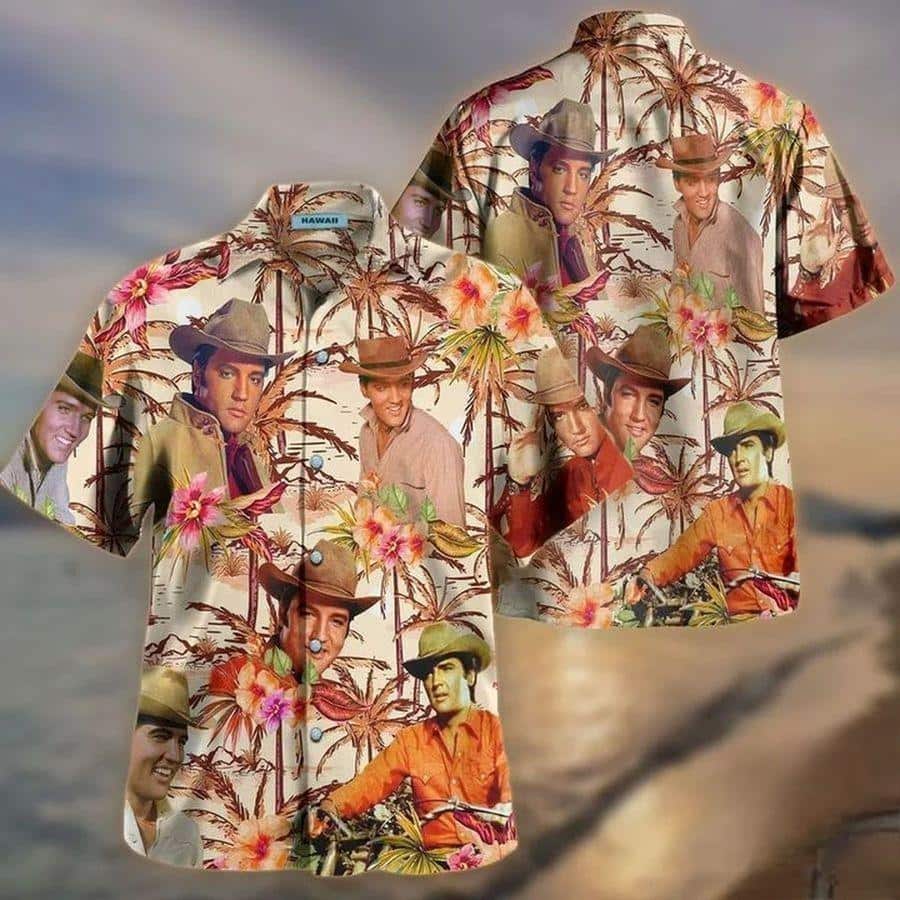 Elvis Presley Cowboy Hawaiian Shirt Gift For Rock And Roll Lovers Elvis Presley Cowboy Hawaiian Shirt Gift For Rock And Roll Lovers