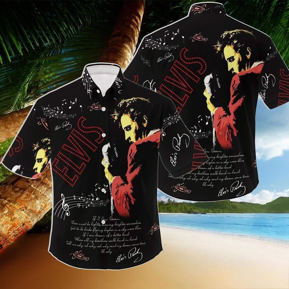 The King Of Rock And Roll Elvis Presley Hawaiian Shirt Gift For Music Lovers