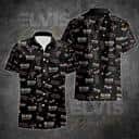 Black Aloha Elvis Presley Hawaiian Shirt Rock Music Gift Black Aloha Elvis Presley Hawaiian Shirt Rock Music Gift