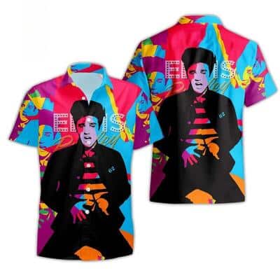 Elvis Presley Hawaiian Shirt Colorful Pattern Gift For Music Fans Elvis Presley Hawaiian Shirt Colorful Pattern Gift For Music Fans