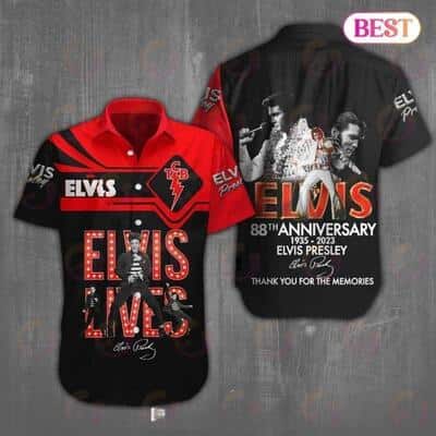 Elvis Presley Hawaiian Shirt Thank You For The Memories Elvis Presley Hawaiian Shirt Thank You For The Memories
