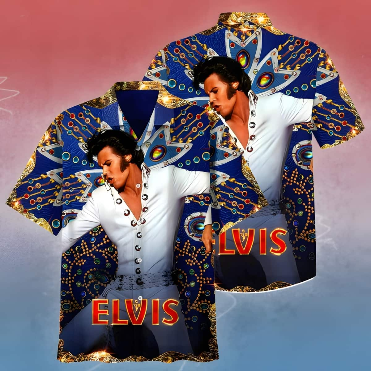 The King Elvis Presley Hawaiian Shirt Gift For Rock And Roll Lovers