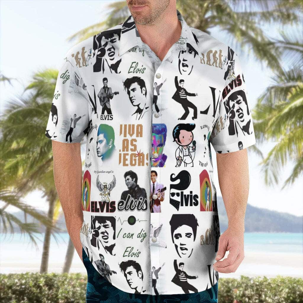 The King Elvis Presley Hawaiian Shirt Cool Gift For Music Lovers