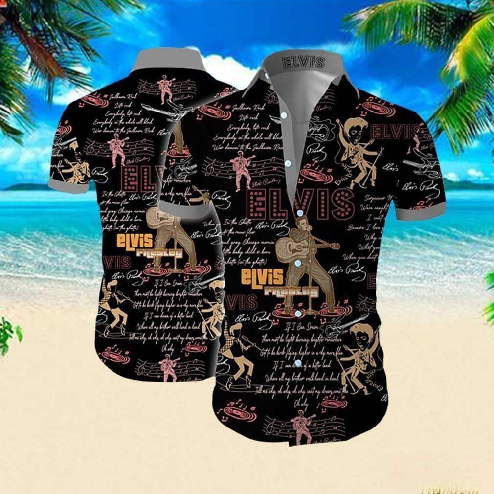 The King Of Rock And Roll Elvis Presley Hawaiian Shirt Gift For Music Fans The King Of Rock And Roll Elvis Presley Hawaiian Shirt Gift For Music Fans