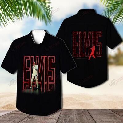 Black Elvis Presley Hawaiian Shirt Cool Gift For Music Lovers Black Elvis Presley Hawaiian Shirt Cool Gift For Music Lovers