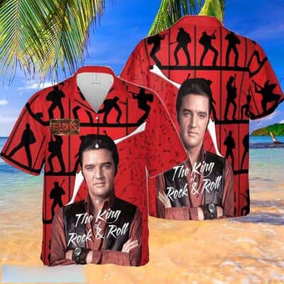 The King Rock And Roll Elvis Presley Hawaiian Shirt Beach Gift For Music Fans The King Rock And Roll Elvis Presley Hawaiian Shirt Beach Gift For Music Fans