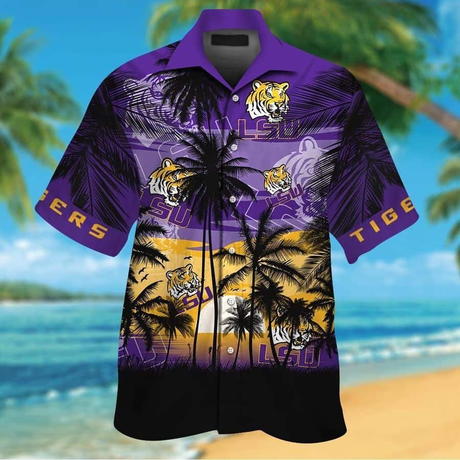 LSU Tigers Hawaiian Shirt Beach Gift For Football Lovers LSU Tigers Hawaiian Shirt Beach Gift For Football Lovers