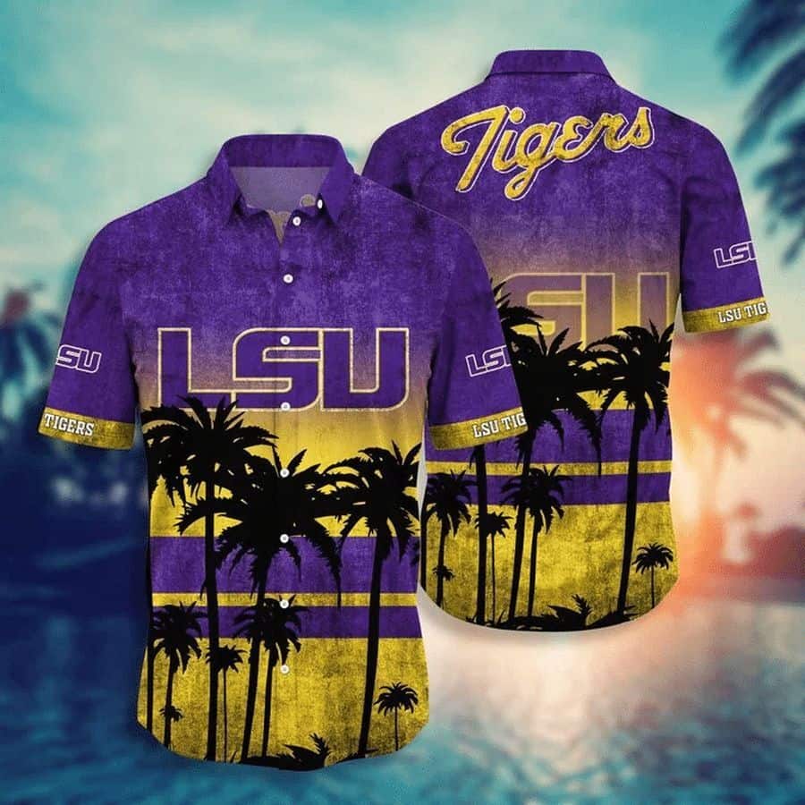 Vintage LSU Tigers Hawaiian Shirt Beach Gift For College Football Fans Vintage LSU Tigers Hawaiian Shirt Beach Gift For College Football Fans